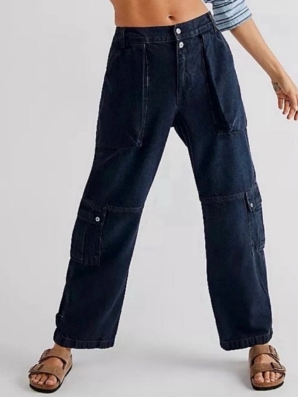Free People We the Free Marx Slouchy Cargo Jeans
